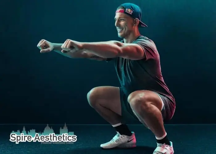 Image of man build leg muscle Kensington and Chelsea through exercise