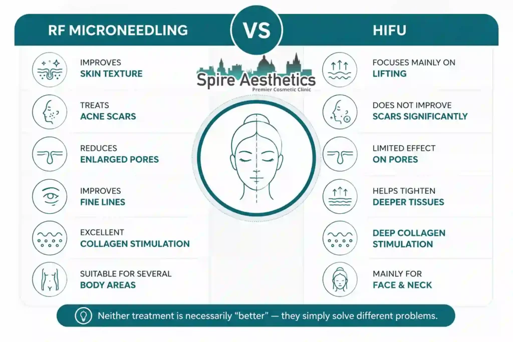 RF Microneedling vs HIFU: Which Treatment Gives Better Results Kensington and Chelsea?